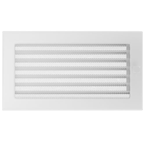 Вентиляционная решетка Kratki 17х30 с жалюзи (белая)